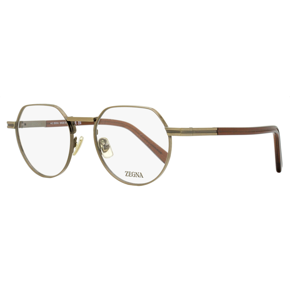 Zegna Rounded Geometric Eyeglasses EZ5286 038 Bronze/Brown 51mm